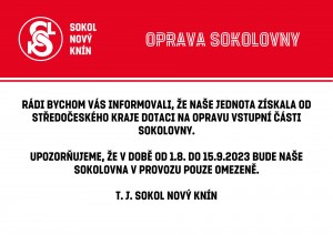 OPRAVA SOKOLOVNY
